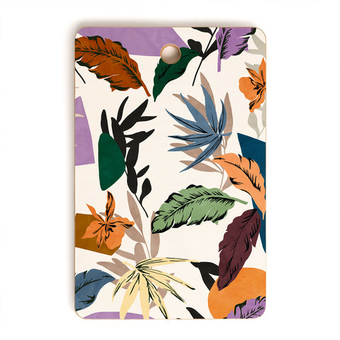 Marta Barragan Camarasa Leaf colorful modern jungle Cutting Board Rectangle