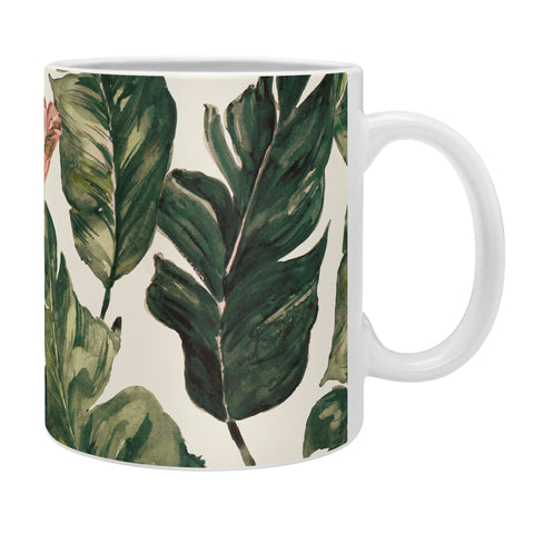 Marta Barragan Camarasa Leaf green and pink Coffee Mug