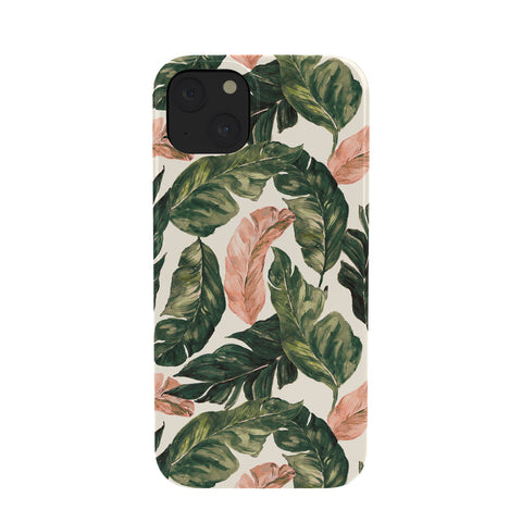 Marta Barragan Camarasa Leaf green and pink Phone Case