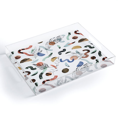 Marta Barragan Camarasa Marble nature geometric II Acrylic Tray
