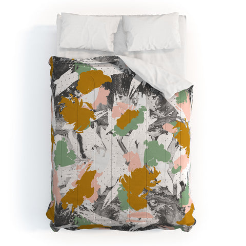 Marta Barragan Camarasa Marbled abstract in the colors Comforter