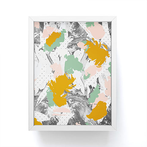Marta Barragan Camarasa Marbled abstract in the colors Framed Mini Art Print