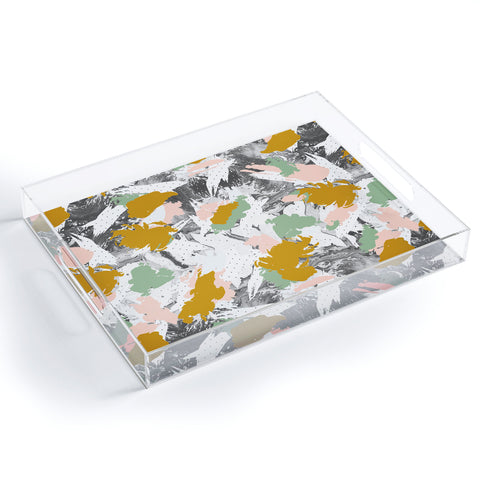 Marta Barragan Camarasa Marbled abstract in the colors Acrylic Tray
