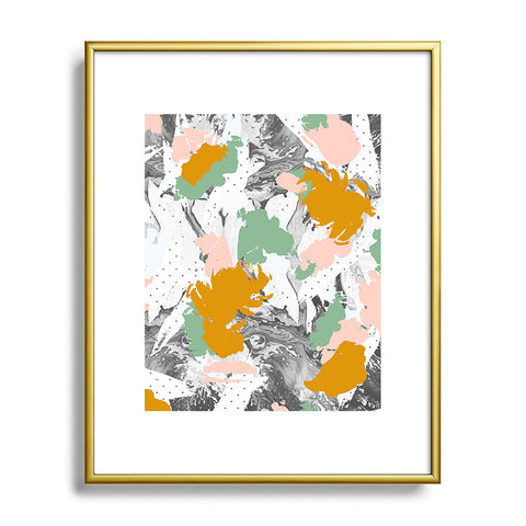 Marta Barragan Camarasa Marbled abstract in the colors Metal Framed Art Print