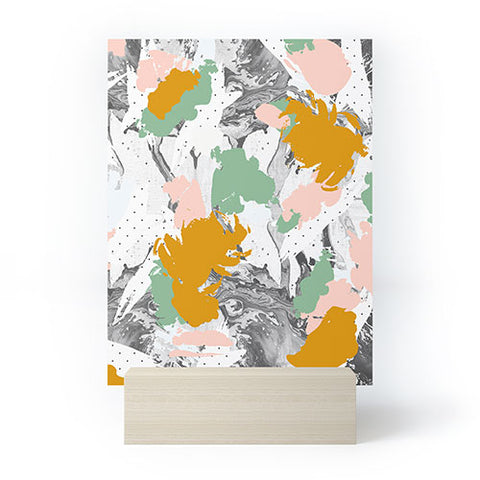 Marta Barragan Camarasa Marbled abstract in the colors Mini Art Print