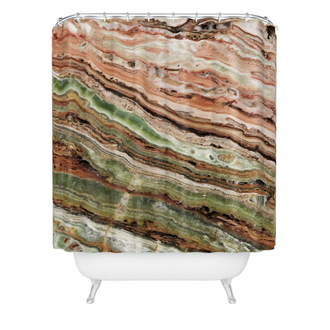 Marta Barragan Camarasa Mineral texture detail Shower Curtain