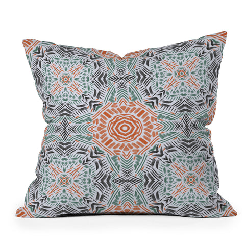 Marta Barragan Camarasa Modern brushstroke mosaic Outdoor Throw Pillow