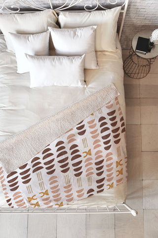 Marta Barragan Camarasa Modern geometric mosaic 10 Fleece Throw Blanket
