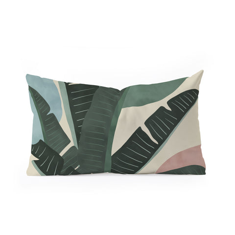 Marta Barragan Camarasa Modern jungle shapes Oblong Throw Pillow