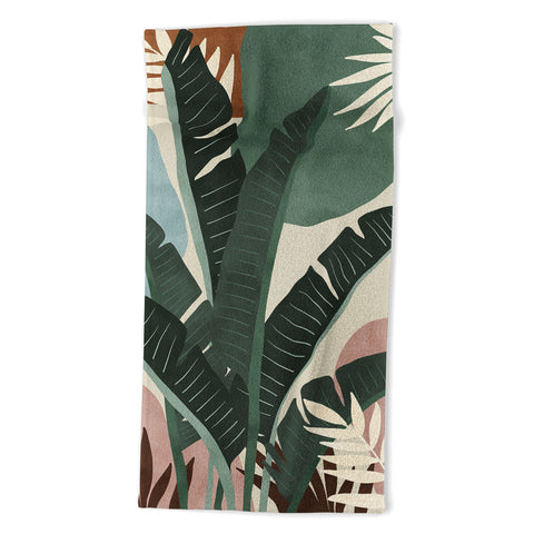 Marta Barragan Camarasa Modern jungle shapes Beach Towel