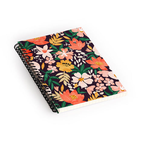 Marta Barragan Camarasa Modern meadow blooming Spiral Notebook