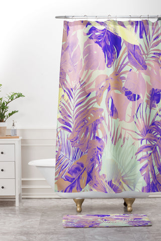 Marta Barragan Camarasa Modern paint abstract jungle Shower Curtain And Mat