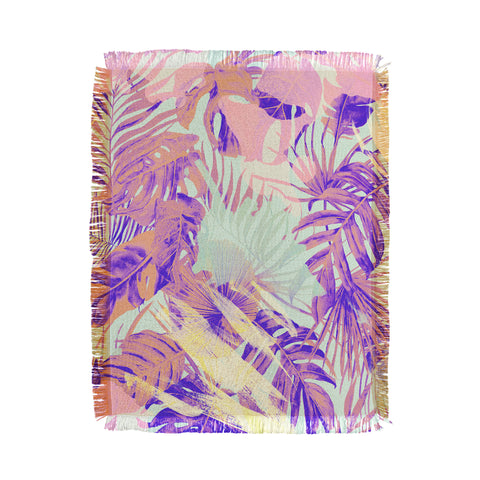 Marta Barragan Camarasa Modern paint abstract jungle Throw Blanket