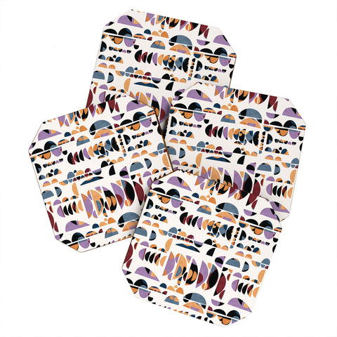 Marta Barragan Camarasa Modern pattern shapes in forms Coaster Set