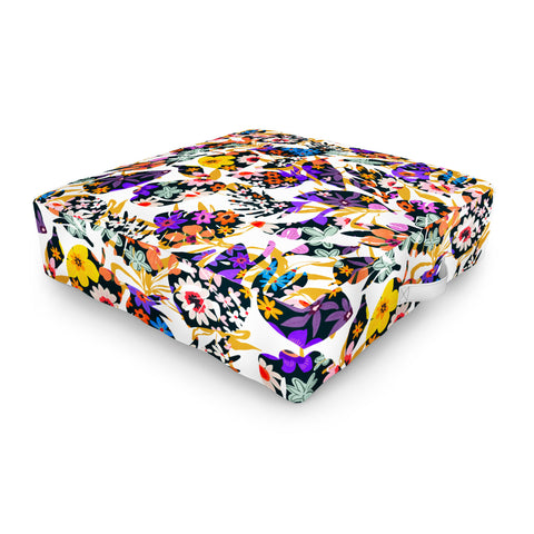 Marta Barragan Camarasa Modern tropical floral Outdoor Floor Cushion