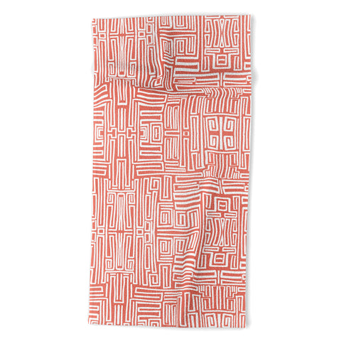 Marta Barragan Camarasa Mosaic of abstract lines I Beach Towel