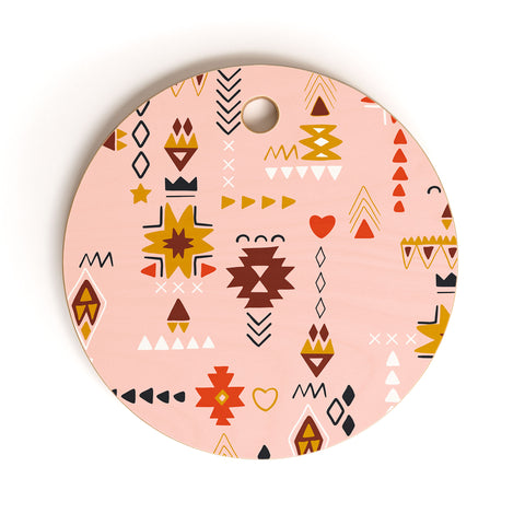 Marta Barragan Camarasa Nice pink Nomad Cutting Board Round