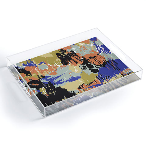 Marta Barragan Camarasa Paintbrush abstract colors 23 Acrylic Tray