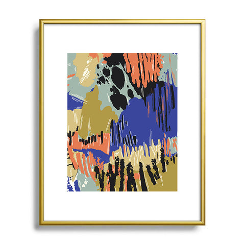 Marta Barragan Camarasa Paintbrush abstract colors 23 Metal Framed Art Print