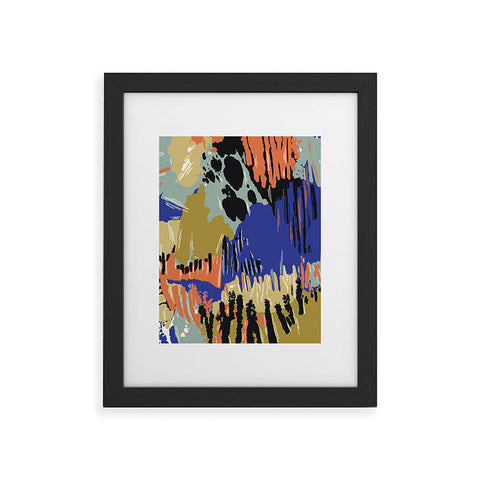Marta Barragan Camarasa Paintbrush abstract colors 23 Framed Art Print