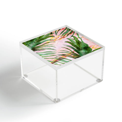 Marta Barragan Camarasa Palm leaf on marble 01 Acrylic Box