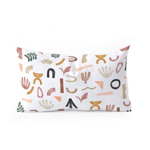 Marta Barragan Camarasa Pattern desert shapes Oblong Throw Pillow