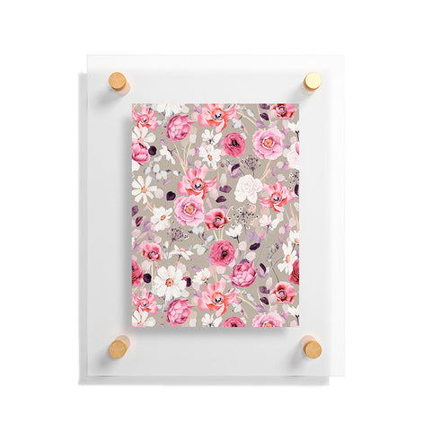 Marta Barragan Camarasa Pink and white flower garden Floating Acrylic Print