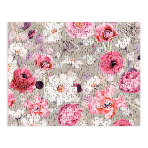 Marta Barragan Camarasa Pink and white flower garden Puzzle