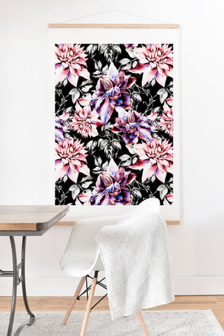 Marta Barragan Camarasa Pink bloom in the dark Art Print And Hanger