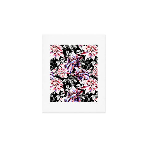 Marta Barragan Camarasa Pink bloom in the dark Art Print