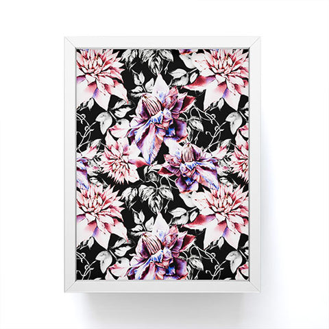 Marta Barragan Camarasa Pink bloom in the dark Framed Mini Art Print