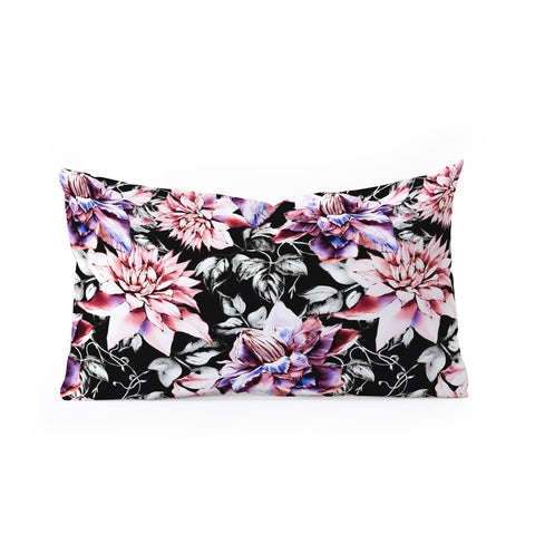 Marta Barragan Camarasa Pink bloom in the dark Oblong Throw Pillow
