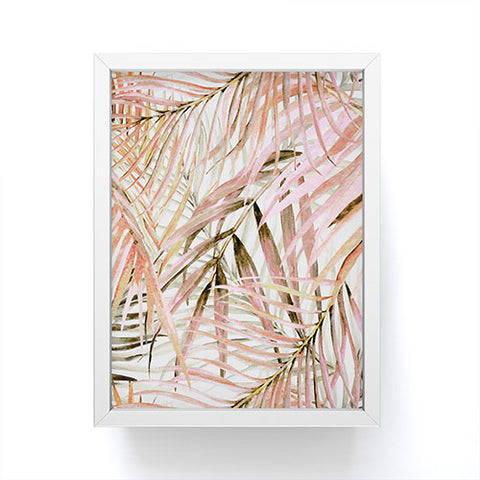 Marta Barragan Camarasa Pink leaf Framed Mini Art Print