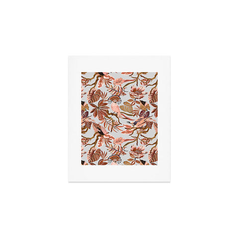 Marta Barragan Camarasa Pink tropical birds landscape Art Print