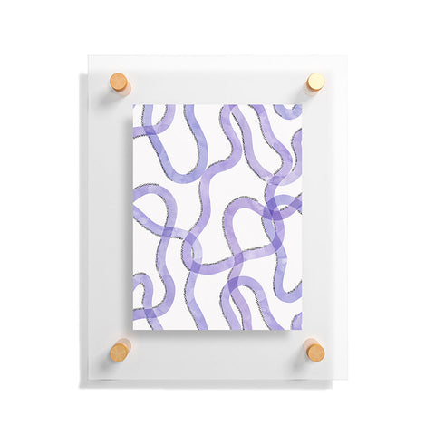 Marta Barragan Camarasa Purple curves Floating Acrylic Print