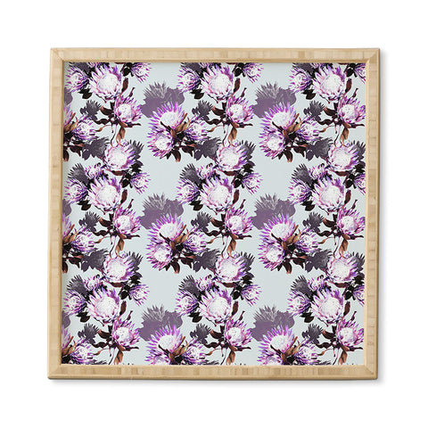 Marta Barragan Camarasa Purple protea floral pattern Framed Wall Art