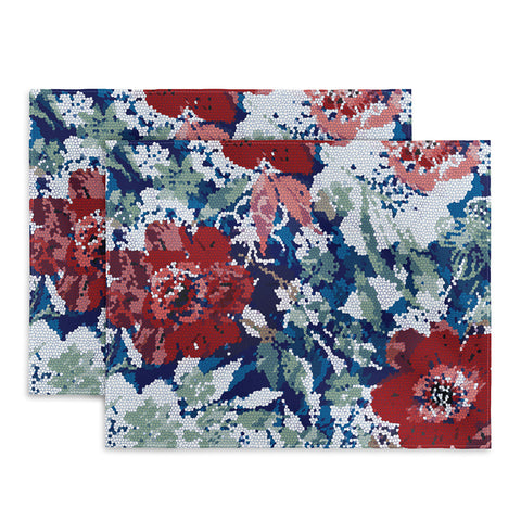 Marta Barragan Camarasa Red flower stained glass Placemat