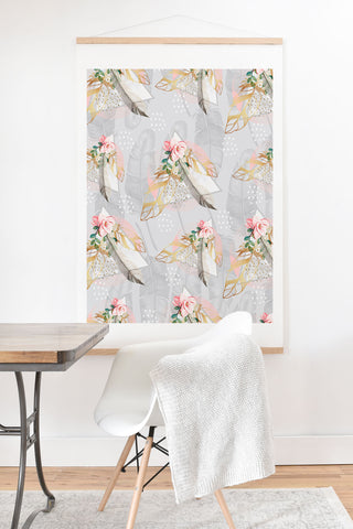 Marta Barragan Camarasa Romantic boho style pattern Art Print And Hanger