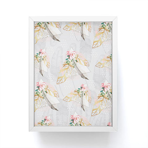 Marta Barragan Camarasa Romantic boho style pattern Framed Mini Art Print