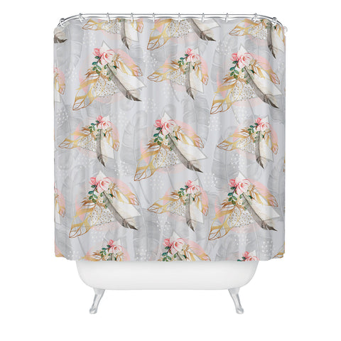 Marta Barragan Camarasa Romantic boho style pattern Shower Curtain