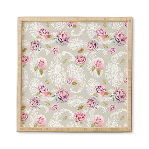Marta Barragan Camarasa Romantic floral paisley pattern Framed Wall Art
