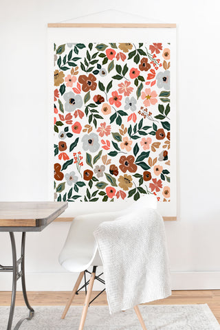 Marta Barragan Camarasa Simple flowery garden 0I Art Print And Hanger