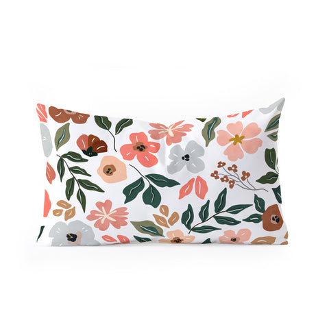 Marta Barragan Camarasa Simple flowery garden 0I Oblong Throw Pillow