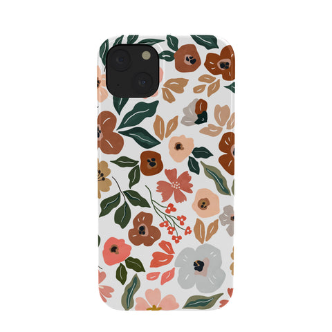Marta Barragan Camarasa Simple flowery garden 0I Phone Case