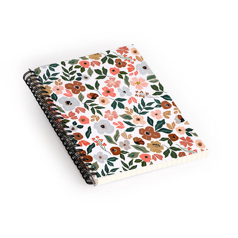 Marta Barragan Camarasa Simple flowery garden 0I Spiral Notebook