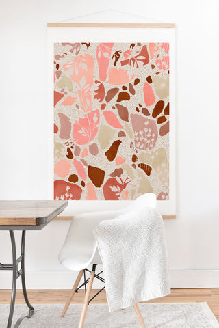 Marta Barragan Camarasa Terrazzo of dots and plants Art Print And Hanger