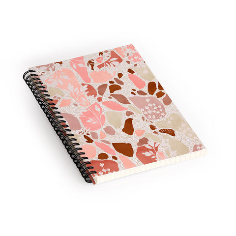 Marta Barragan Camarasa Terrazzo of dots and plants Spiral Notebook