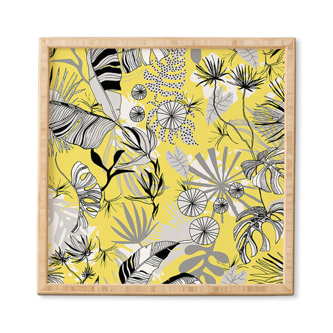 Marta Barragan Camarasa Tropical gray ya yellow Framed Wall Art