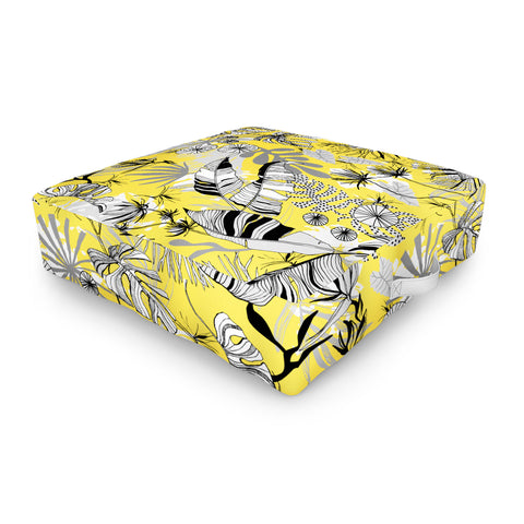 Marta Barragan Camarasa Tropical gray ya yellow Outdoor Floor Cushion