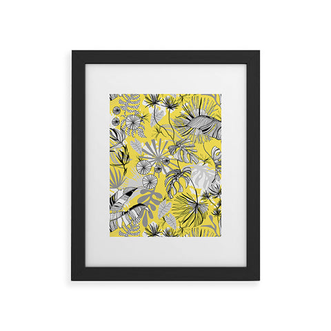 Marta Barragan Camarasa Tropical gray ya yellow Framed Art Print